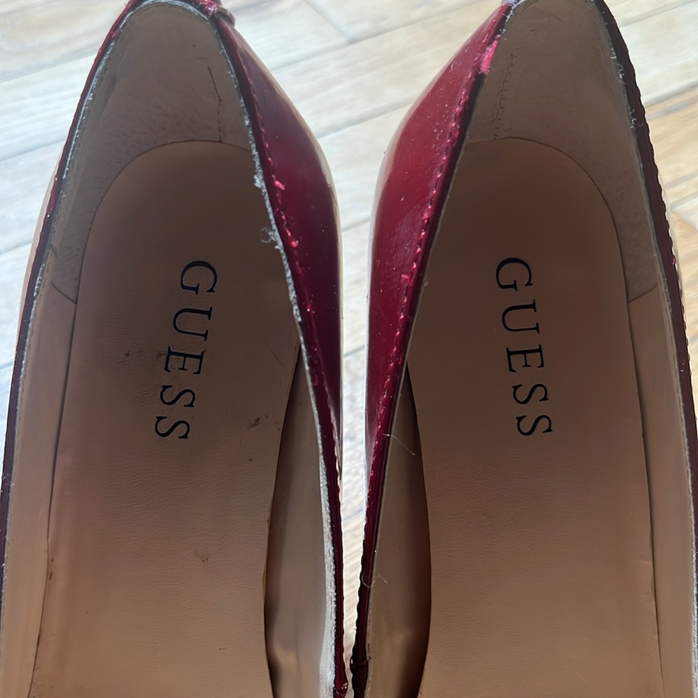 Lightly Worn Guess Ruby Red Heels - image 5